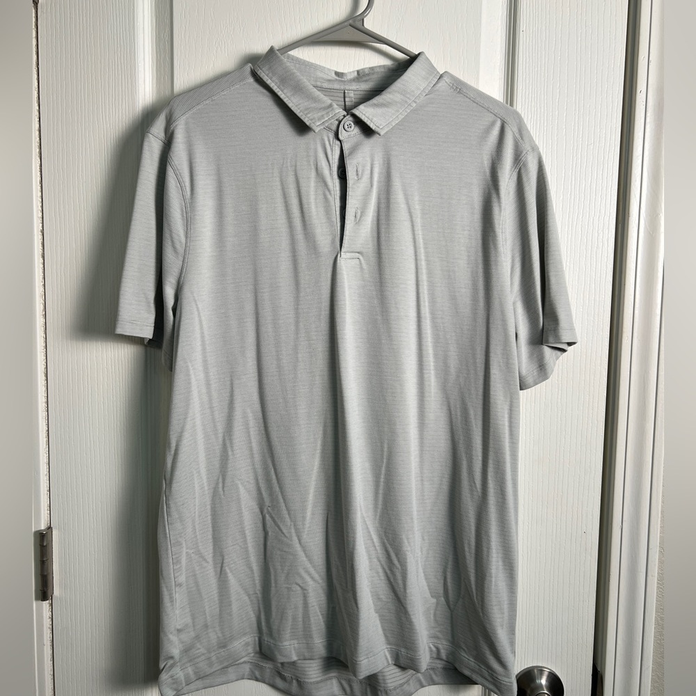Lululemon grey Polo shirt sz large